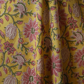 Yellow - sanganeri cotton fabric 07 - handcrafted