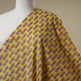 Yellow - sanganeri cotton fabric 10 - handcrafted