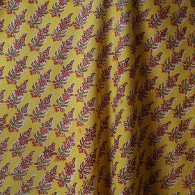 Yellow - sanganeri cotton fabric 10 - handcrafted