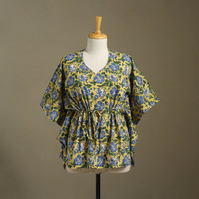 Sanganeri Block Print Cotton Kaftan (Short)