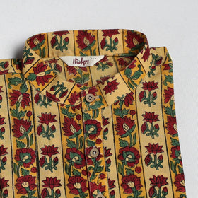 Sanganeri cotton long kurta for men 10 - handcrafted