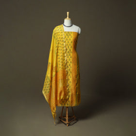 Sanganeri block print mul chanderi handloom 3pc unstitched