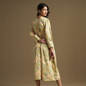 Buy Sanganeri Block Printed Cotton Flared Dress Online at iTokri.com