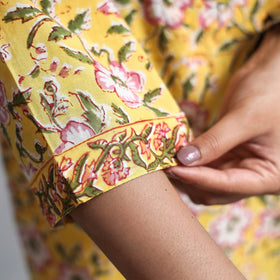 Buy Sanganeri Block Printed Cotton Kurta with Palazzo & Dupatta Set Online at iTokri.com