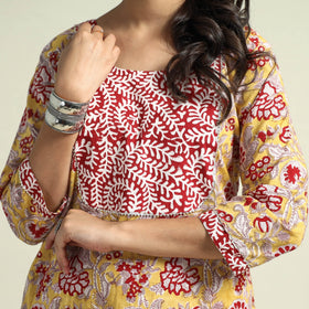  Sanganeri Block Printed Cotton Kurta with Sharara Set 