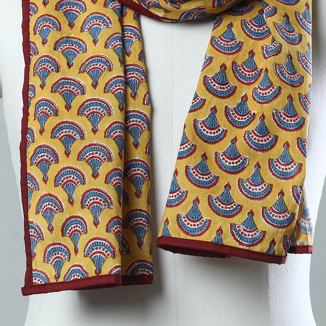 Buy Sanganeri Block Printed Cotton Stole 01 at iTokri.com