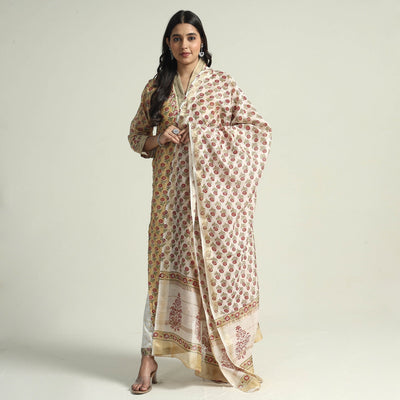 Sanganeri Kurta with Palazzo & Dupatta Set