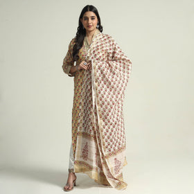 Sanganeri Kurta with Palazzo & Dupatta Set