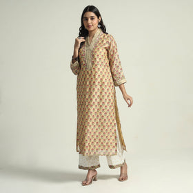 Sanganeri Kurta with Palazzo & Dupatta Set