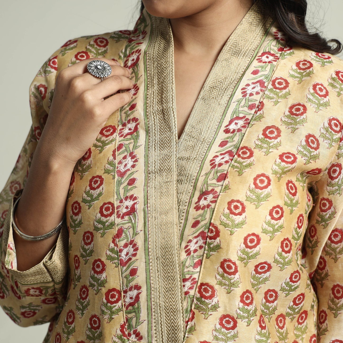 Sanganeri Kurta with Palazzo & Dupatta Set