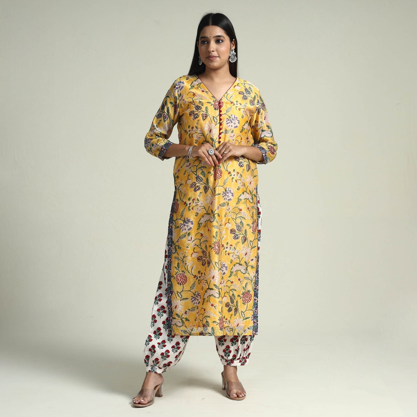 Sanganeri Kurta with Palazzo & Dupatta Set

