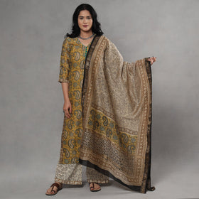 Sanganeri printing maheshwari silk kurta with palazzo &