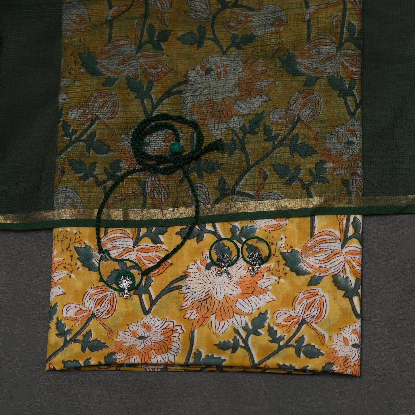 Sanganeri cotton 2pc unstitched dress material