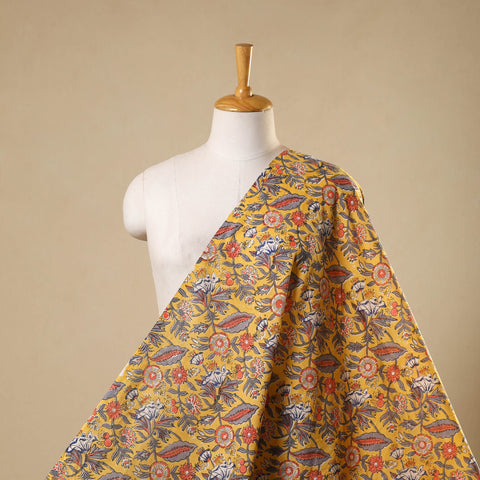 Yellow - sanganeri cotton fabric 41 - handcrafted