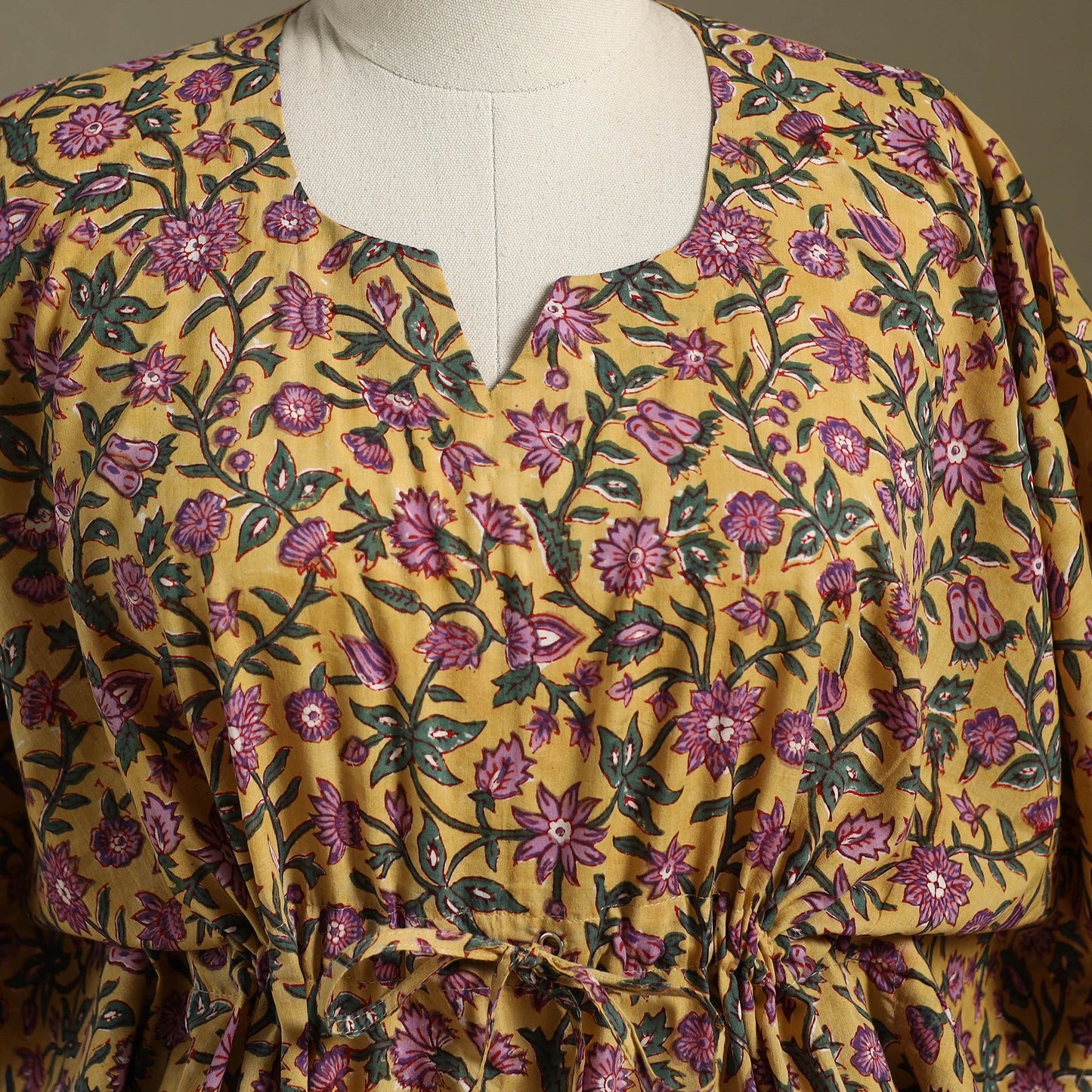 Sanganeri Block Print Cotton Kaftan (Short) 