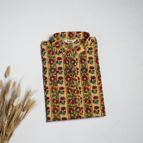Sanganeri cotton long kurta for men 10 - handcrafted