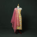 Sanganeri hand block print cotton 2pc unstitched dress