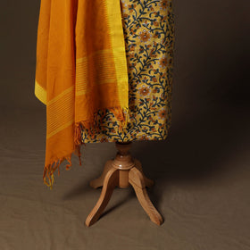 Sanganeri hand block print cotton 2pc unstitched dress