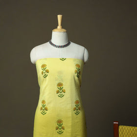 Sanganeri hand block print cotton 3pc unstitched dress