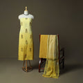 Sanganeri hand block print cotton 3pc unstitched dress