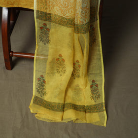 Sanganeri hand block print cotton 3pc unstitched dress