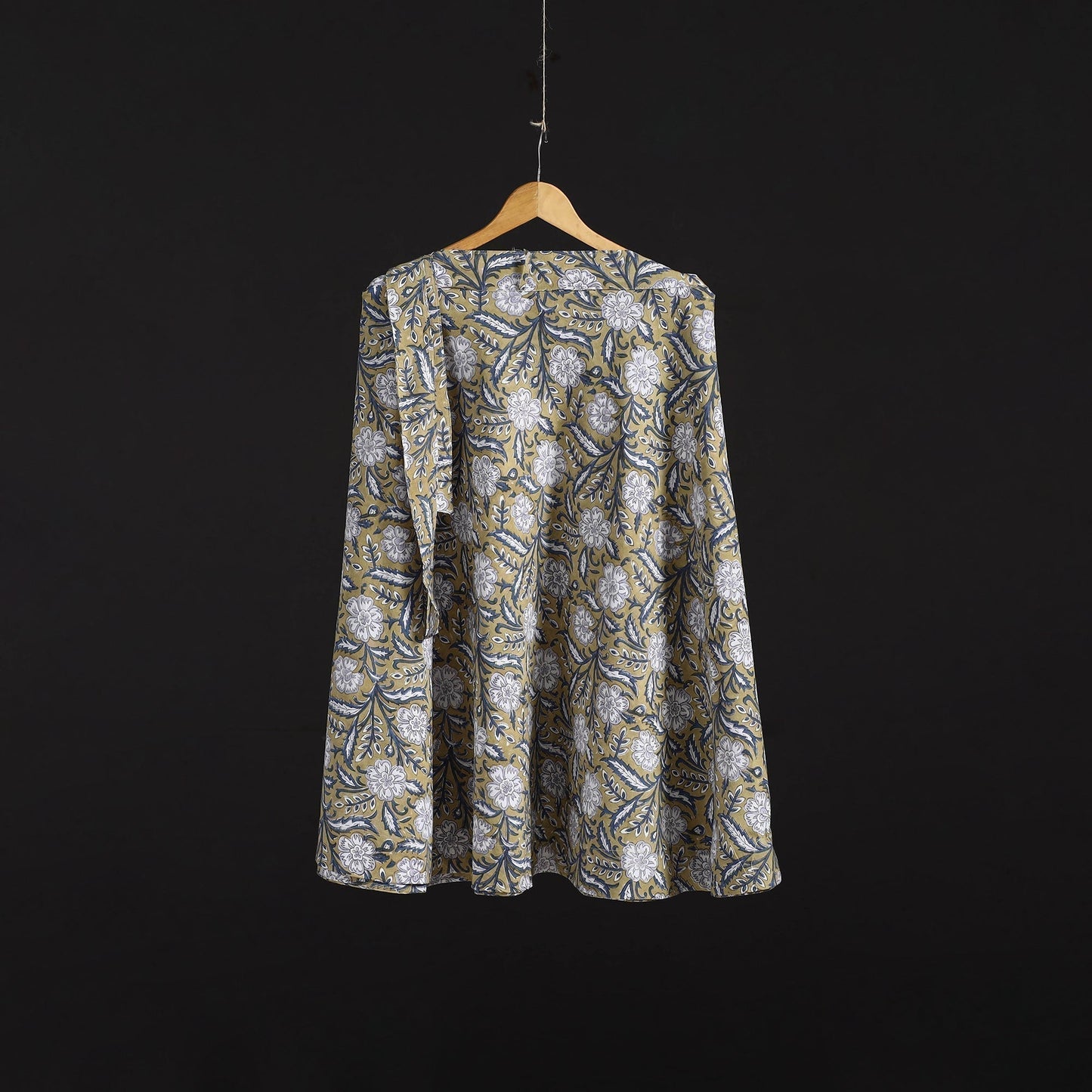 Sanganeri hand cotton wrap around skirt 79 - handcrafted