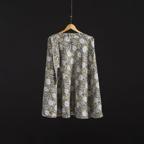 Sanganeri hand cotton wrap around skirt 79 - handcrafted