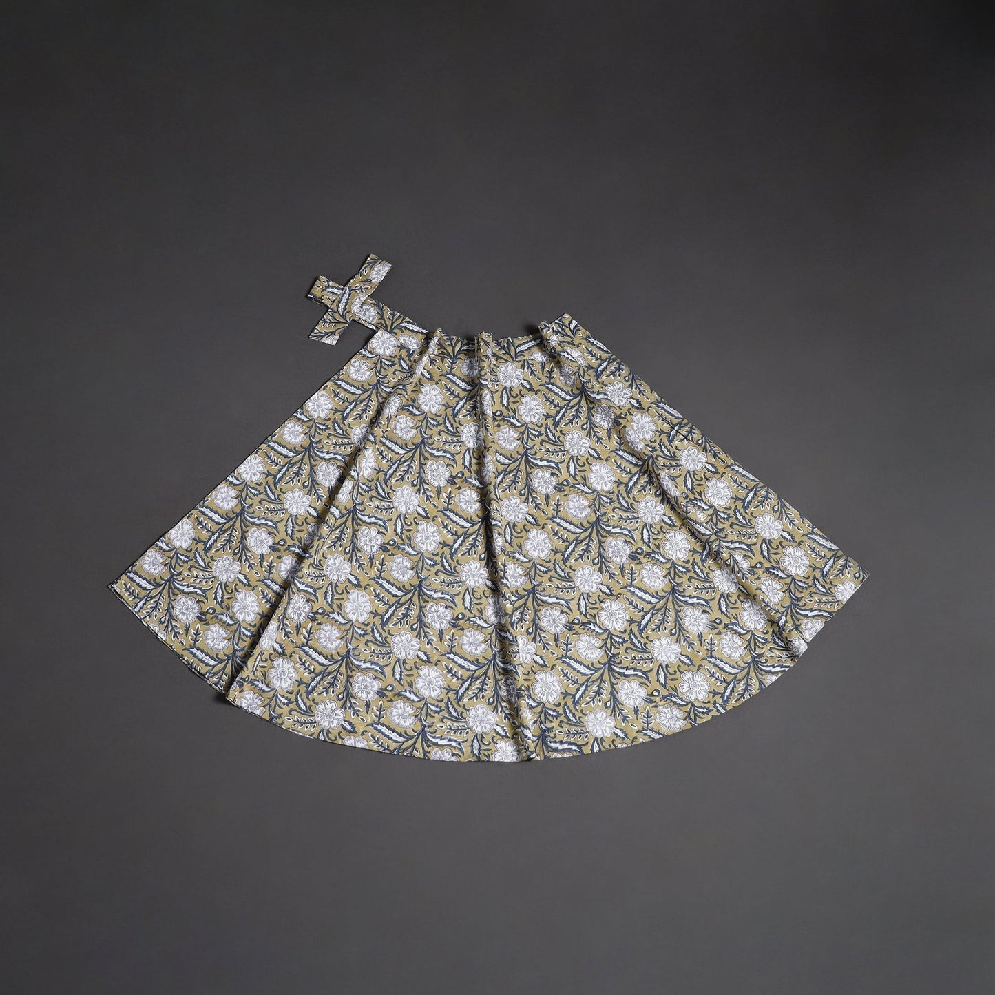 Sanganeri hand cotton wrap around skirt 79 - handcrafted