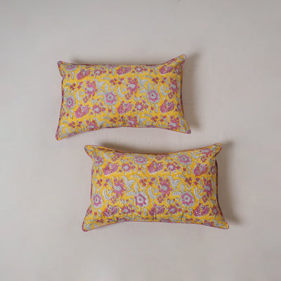 Sanganeri hand block print pillow cover (set of 2) 05