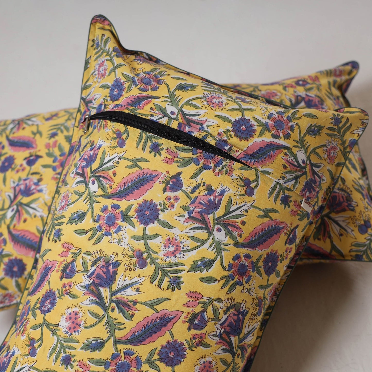Sanganeri hand block print pillow cover (set of 2) 14