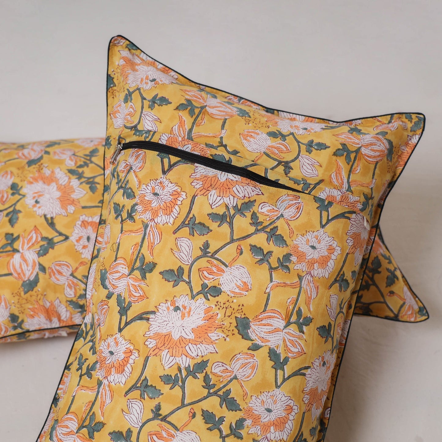 Sanganeri hand block print pillow cover (set of 2) 17