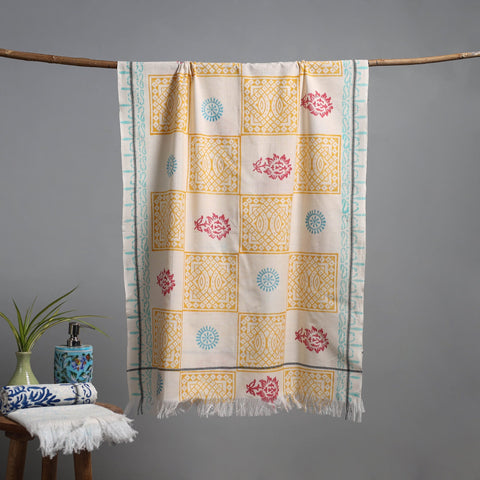 Sanganeri handloom towel 19 - handcrafted