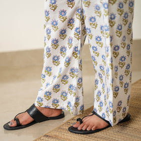  Sanganeri Block Printed Cotton Kurta with Palazzo & Dupatta Set 03 Online at iTokri.com