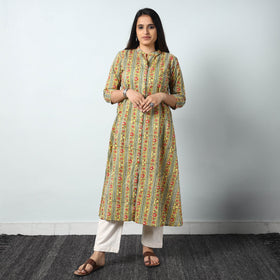 Buy Sanganeri Block Printed Cotton Long Kurta for Women
