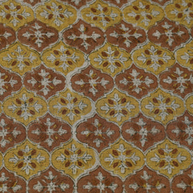 Yellow - sanganeri pure wool fabric 11 - handcrafted