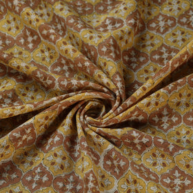 Yellow - sanganeri pure wool fabric 11 - handcrafted