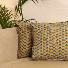 Yellow - set of 2 hand pillow covers 23 - handcrafted