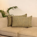 Yellow - set of 2 hand pillow covers 23 - handcrafted