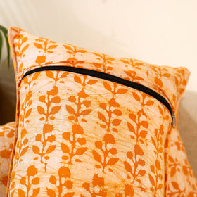 Yellow - set of 2 hand batik cotton pillow covers 05