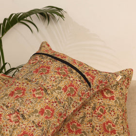 Yellow - set of 2 kalamkari hand pillow covers 32