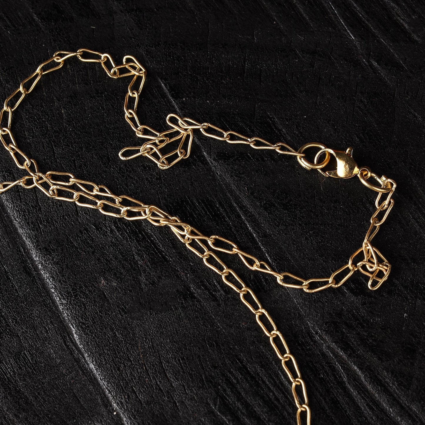 Seven leaf - dokra brass handcrafted chain necklace 17