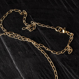 Seven leaf - dokra brass handcrafted chain necklace 17