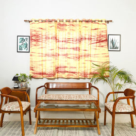 shibori window curtain