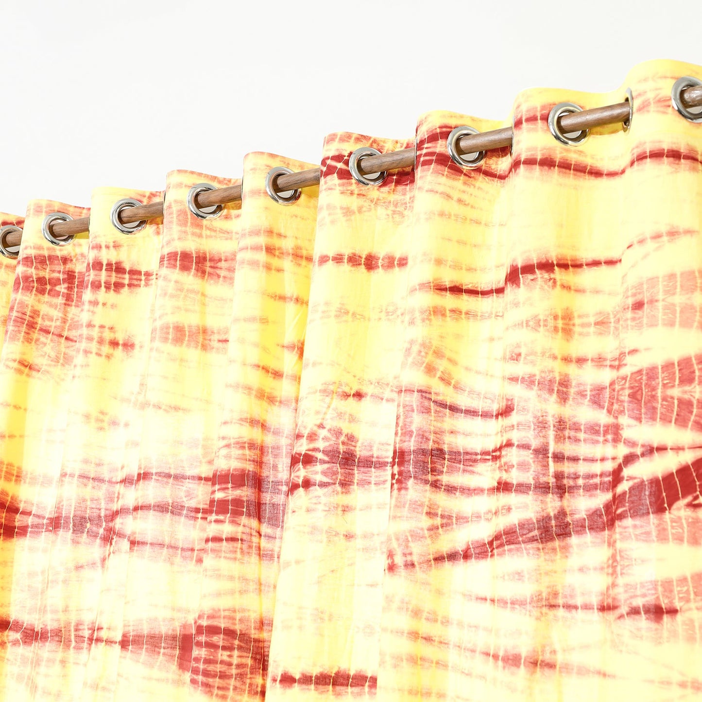 shibori window curtain