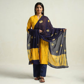 Shibori Kurta with Palazzo & Dupatta Set
