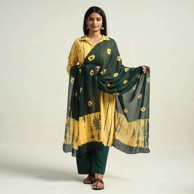 Shibori Kurta with Palazzo & Dupatta Set
