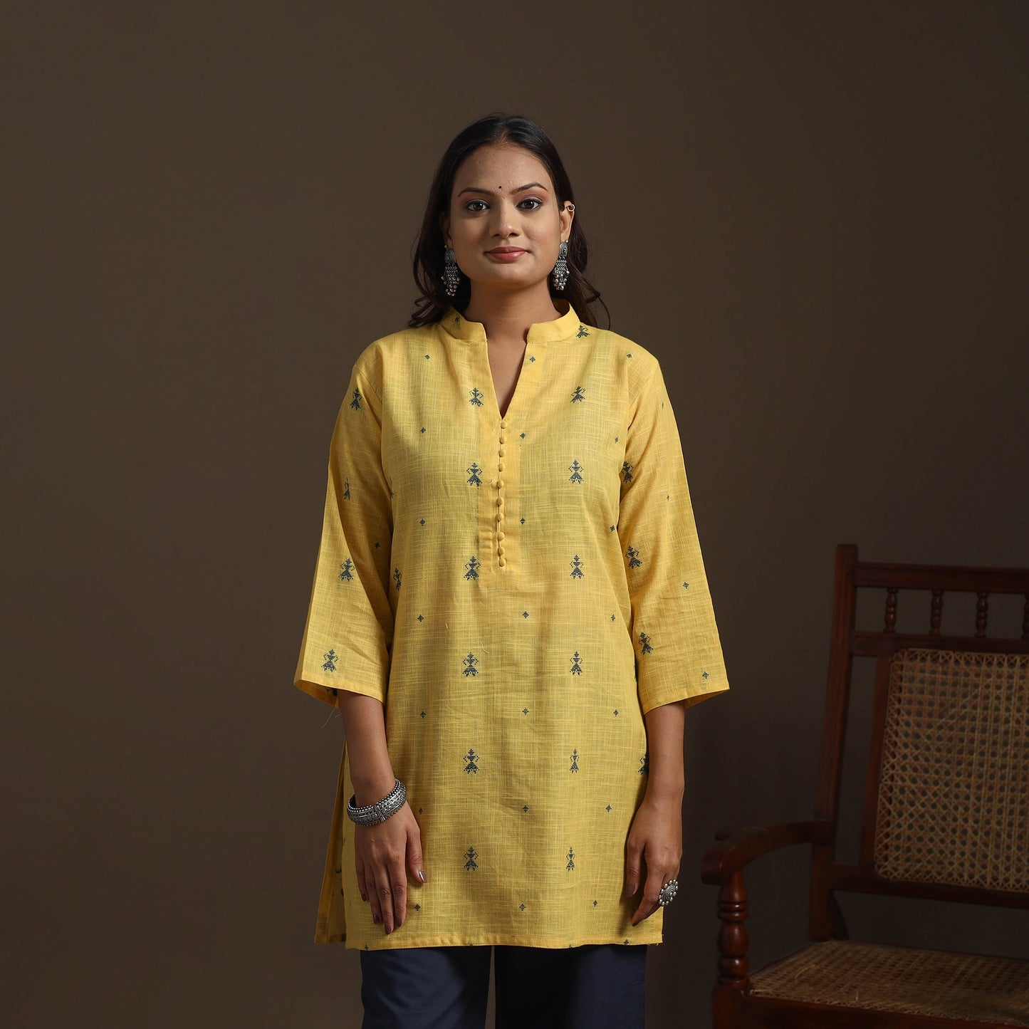 Short cotton jacquard kurta for women 24 2025/1180-1 231