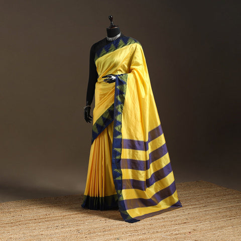 Silk ilkal saree with temple border 12 - handcrafted