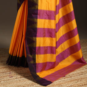Silk ilkal saree with temple border 14 - handcrafted