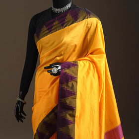 Silk ilkal saree with temple border 14 - handcrafted